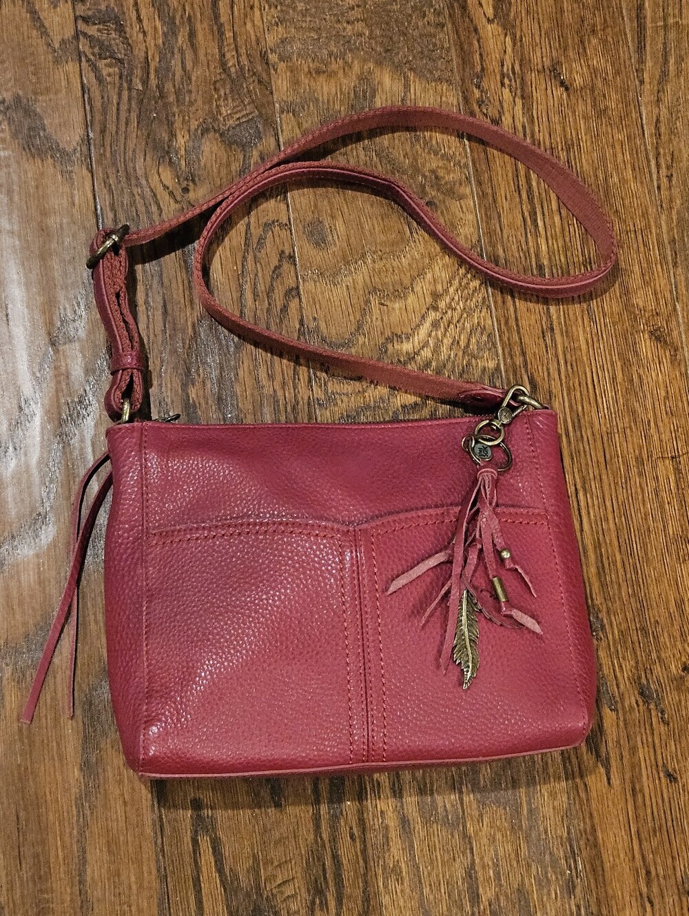 The Sak Alameda Soft Pebbled Leather Crossbody Purse - Red